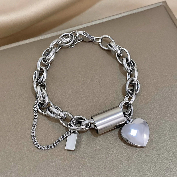 Revitalising Thick Chain Bracelet | White Gold