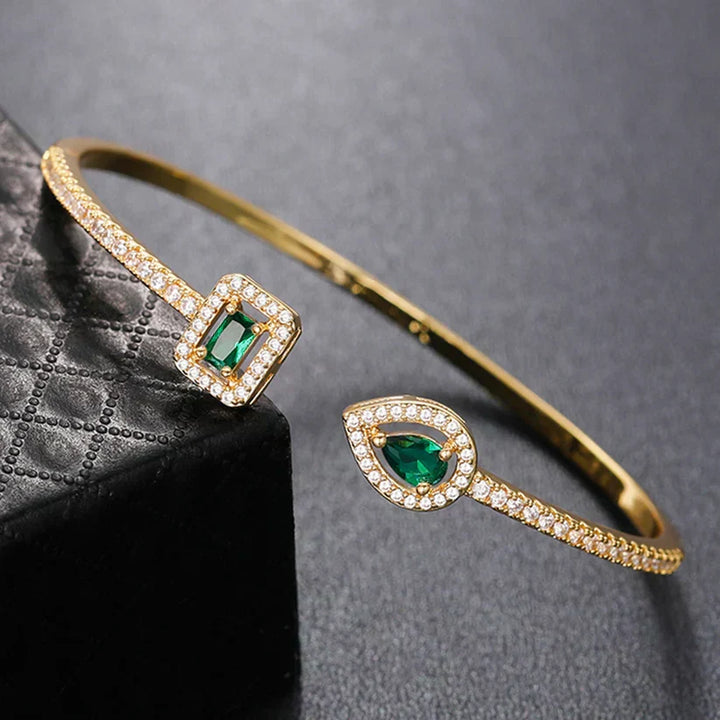 Claudia Bracelet in Emerald | Gold