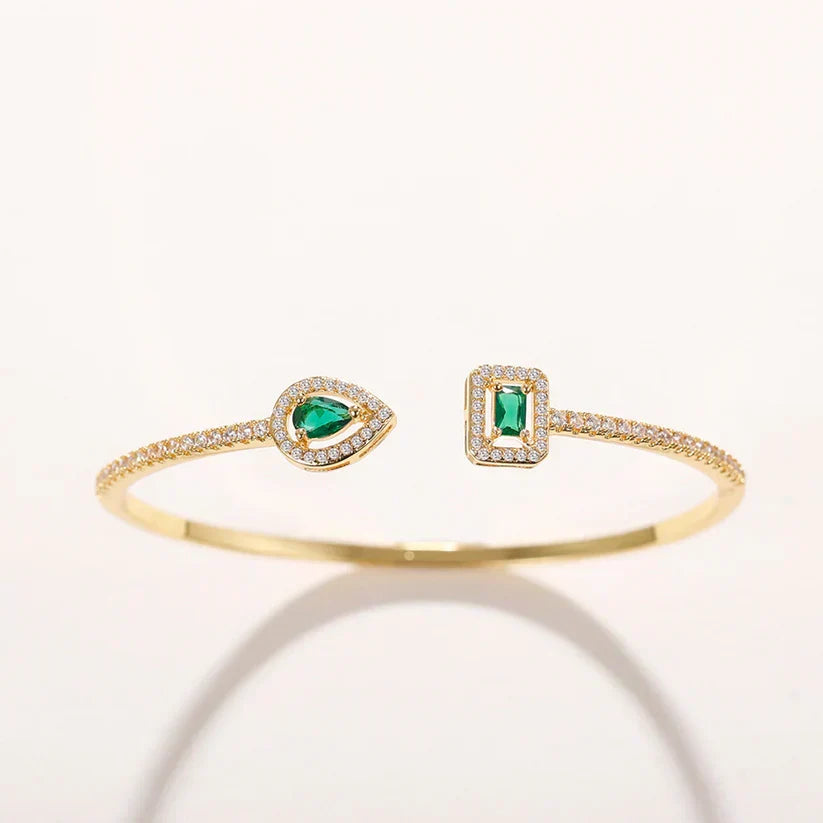 Claudia Bracelet in Emerald | Gold