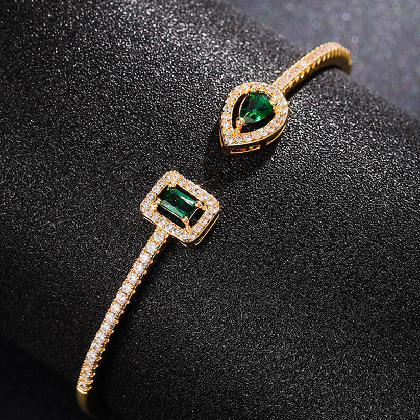Claudia Bracelet in Emerald | Gold