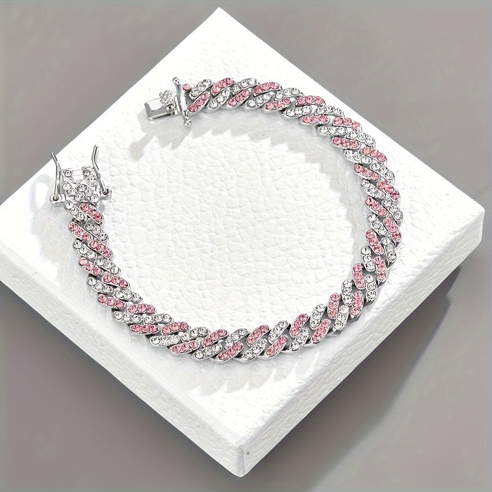 Rose Gold Cuban Bracelet | White Gold