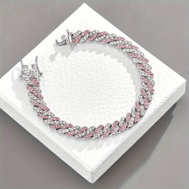 Rose Gold Cuban Bracelet | White Gold