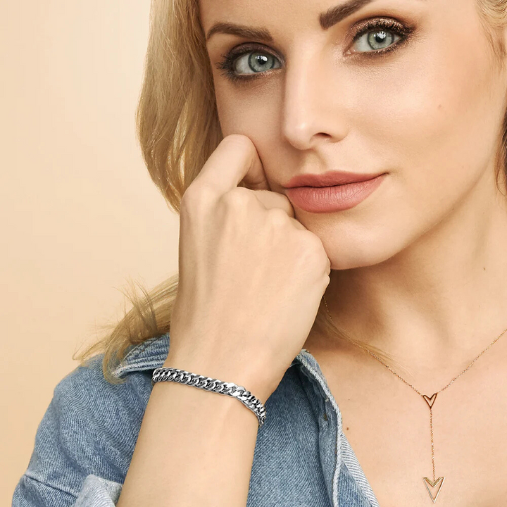 Cuban Bracelet | White Gold