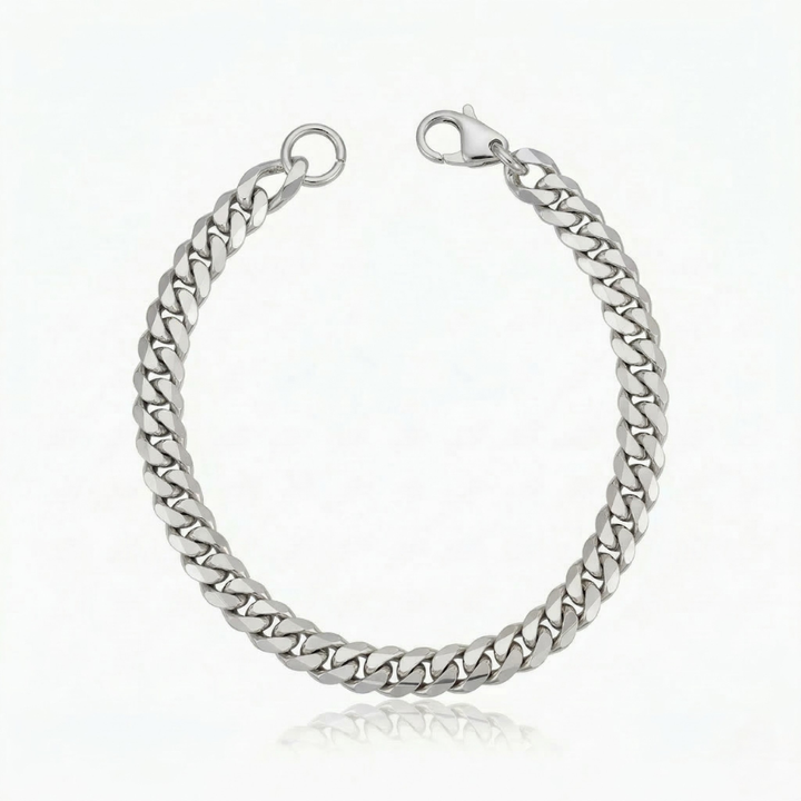 Cuban Bracelet | White Gold