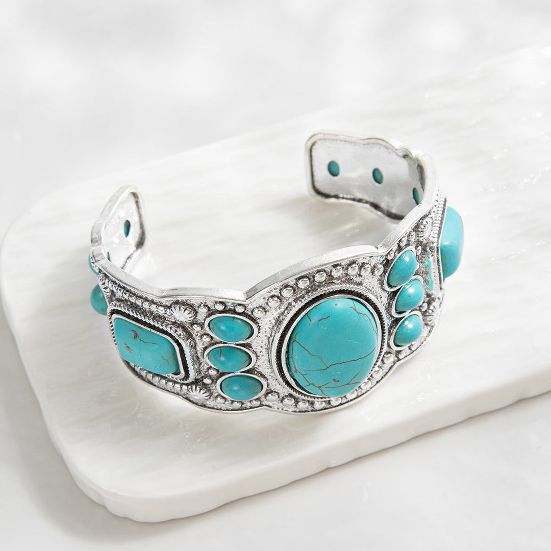 Bracelet manchette céleste Valcourt | Or blanc