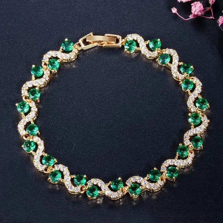 Diana Emerald Bracelet | Gold
