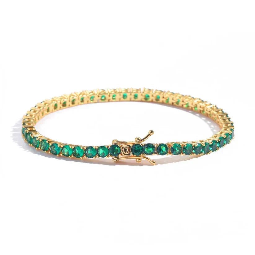 Ella Bracelet with Emerald | Gold
