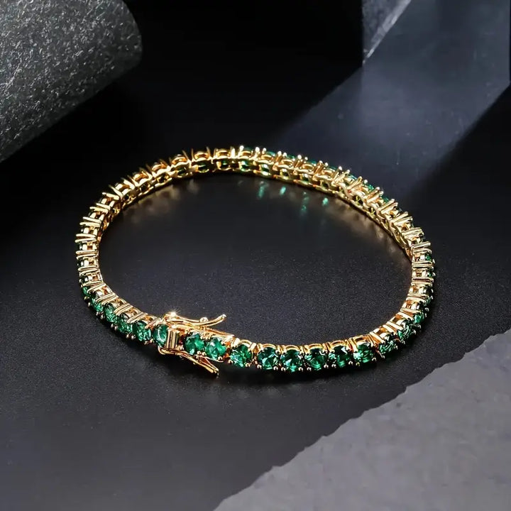 Ella Bracelet with Emerald | Gold