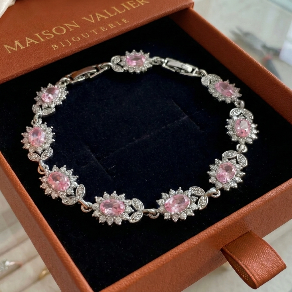 Iridessa Pinkthorn Bracelet | White Gold