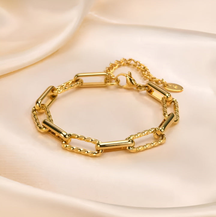 Lorielle Thick Link Bracelet | Gold