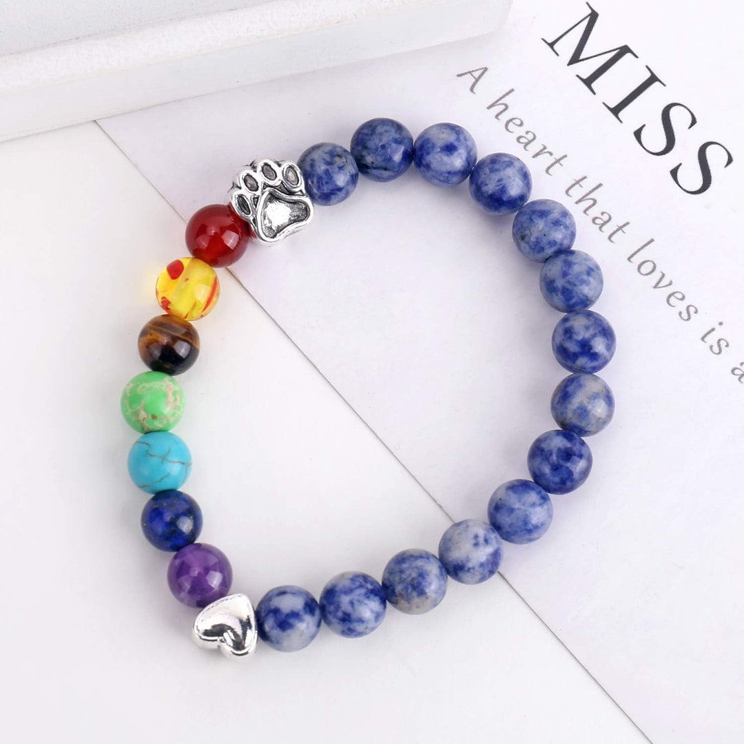 Bracelet souvenir Pont céleste avec 7 perles chakra | Or
