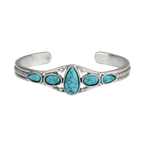 Bracelet ouvert en forme de goutte d&