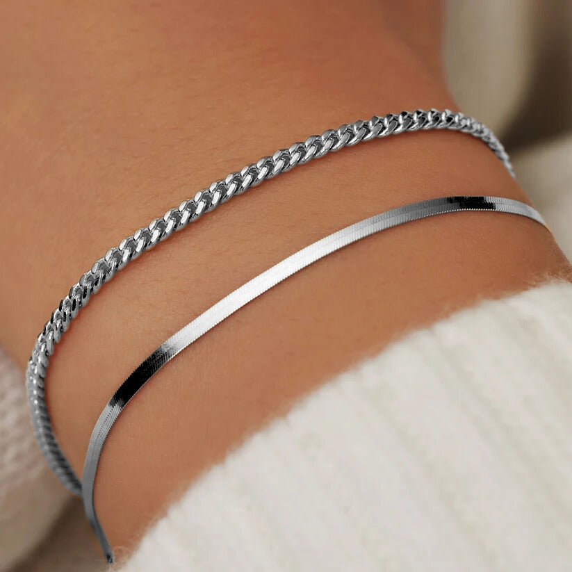 Serpent Sun Bracelet | White Gold