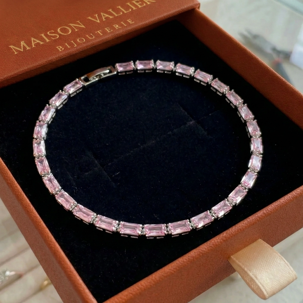 Sparkling Peony Tennis Bracelet | Gold