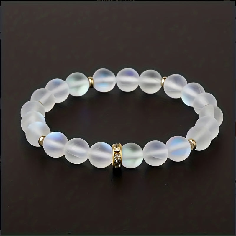 Bracelet confiance avec marguerites et pierre de lune | Or