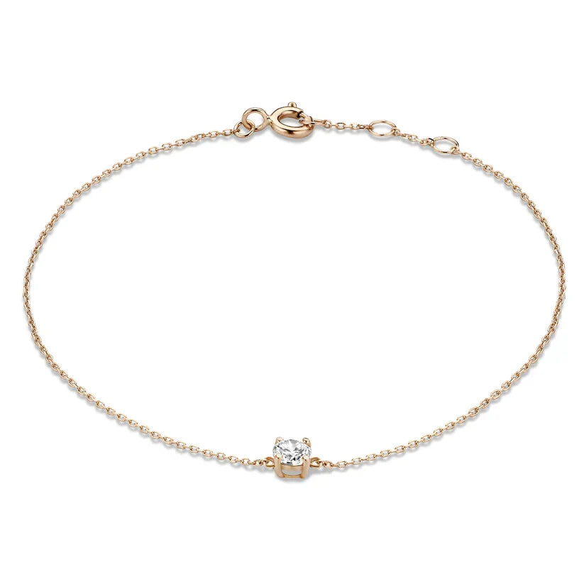 Moissanite Stone Bracelet Cléa | Gold