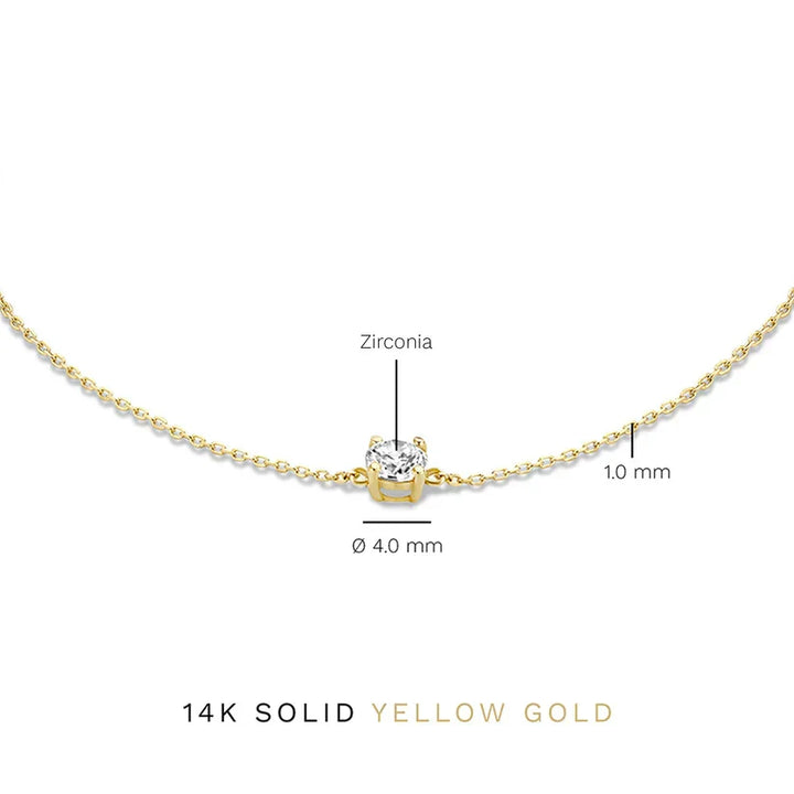 Moissanite Stone Bracelet Cléa | Gold
