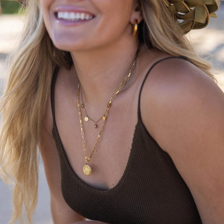 Coloured Buddha Necklace | White Gold