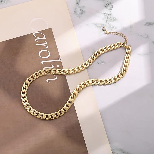 Cuban chain with large links | Gold