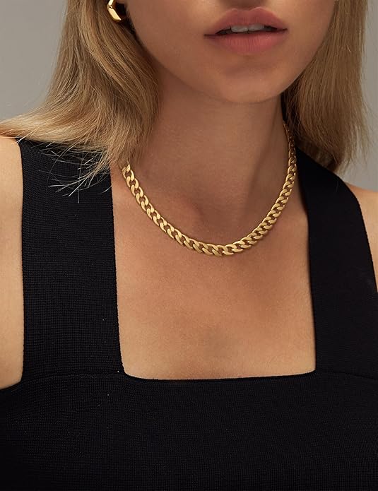 Cuban chain with large links | Gold