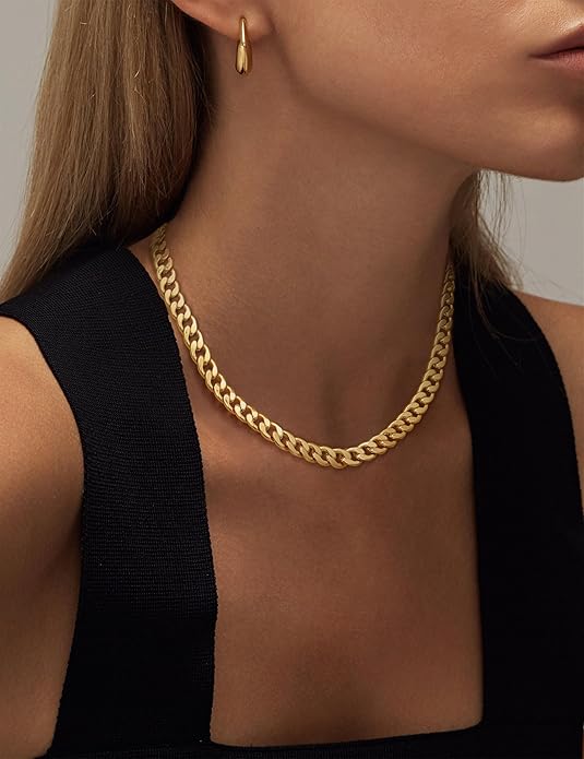 Cuban chain with large links | Gold