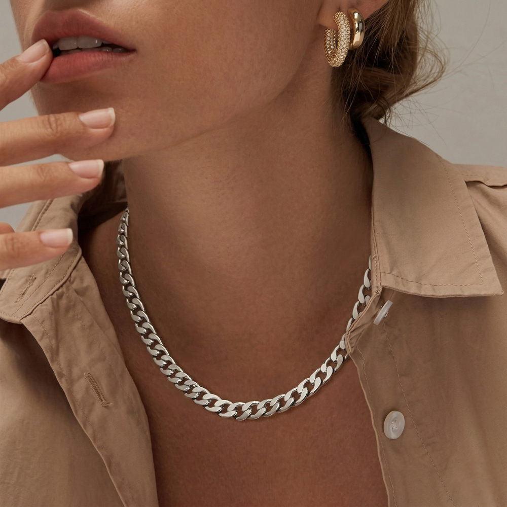 Cuban chain with large links | Gold