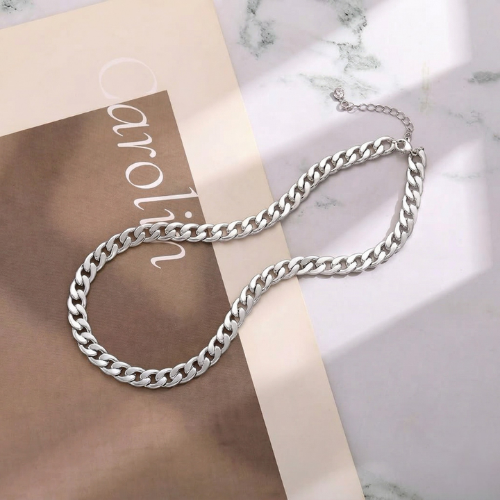 Cuban chain with large links | White gold