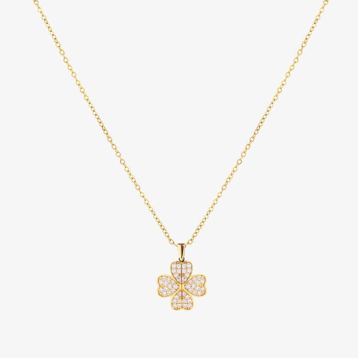Heart Flower Necklace | Gold