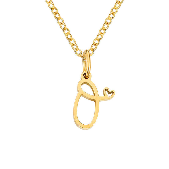 Initial Heart Necklace | Gold