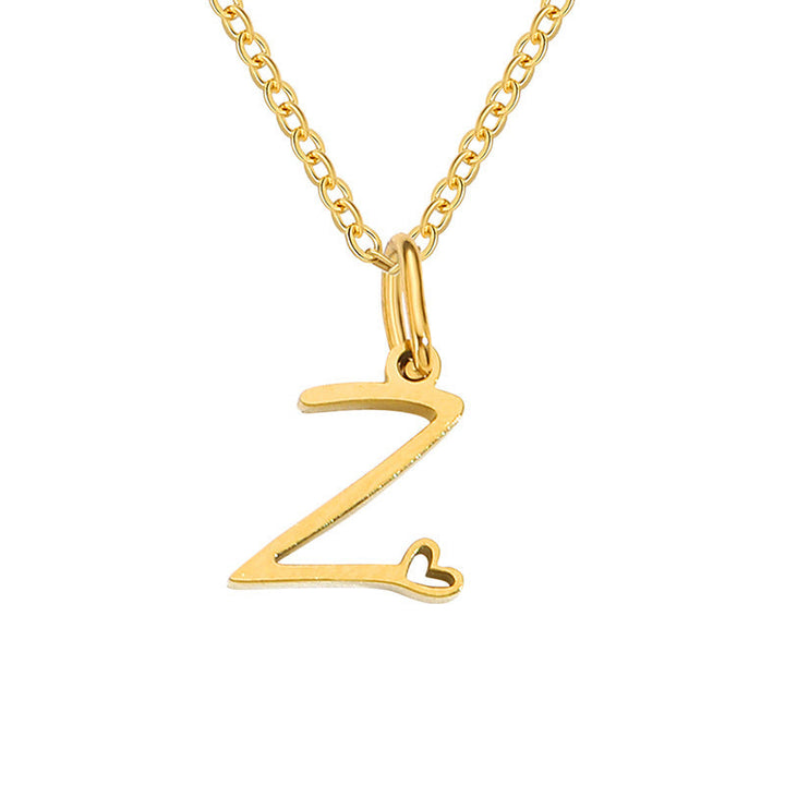 Initial Heart Necklace | Gold