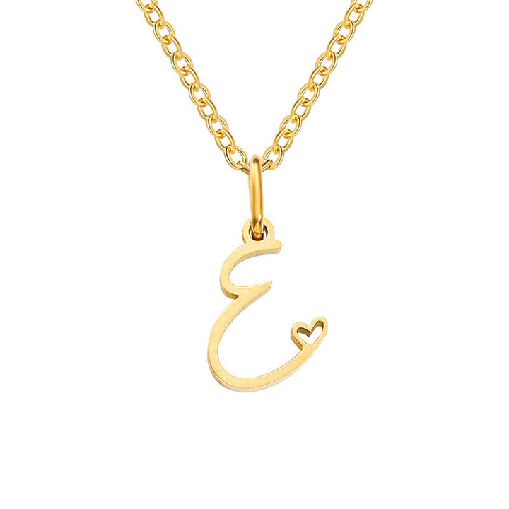 Initial Heart Necklace | Gold