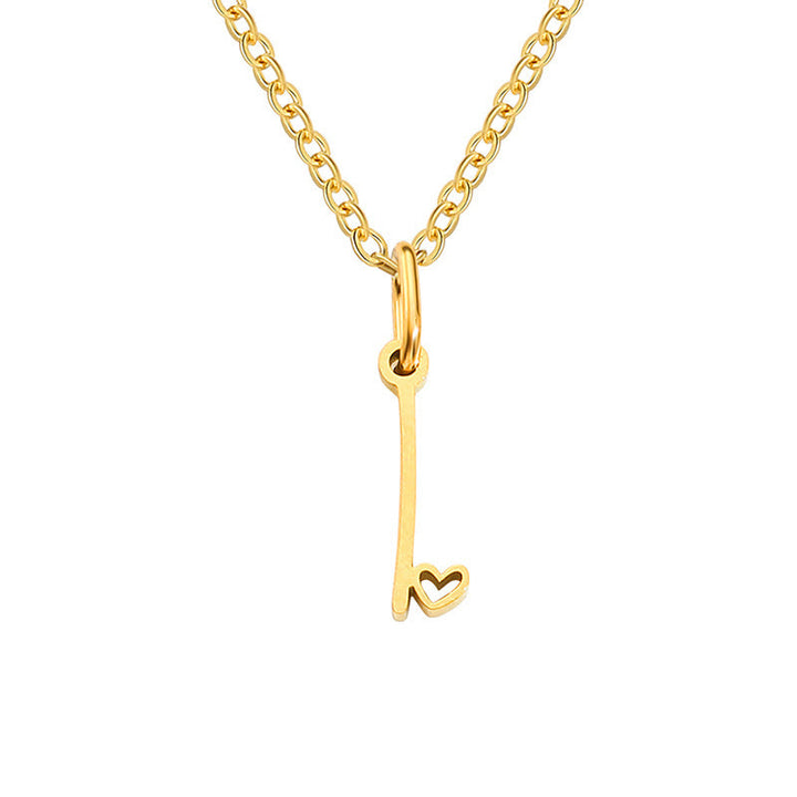 Initial Heart Necklace | Gold