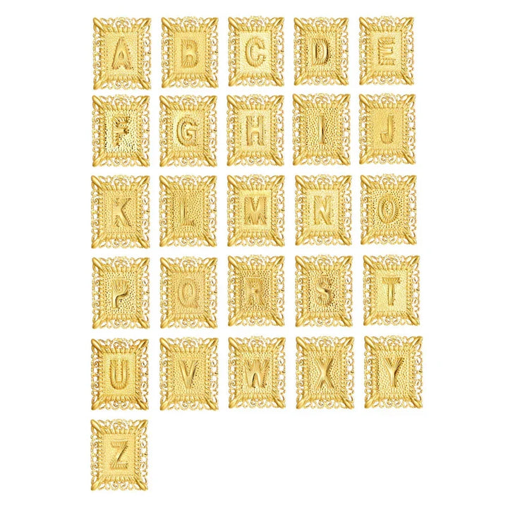 Cross Initial Necklace | Gold