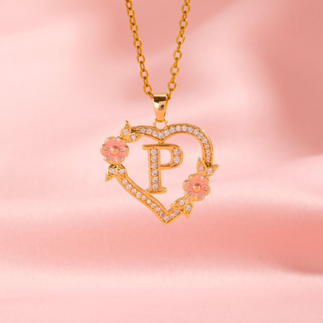 Initial Charm Necklace | Gold