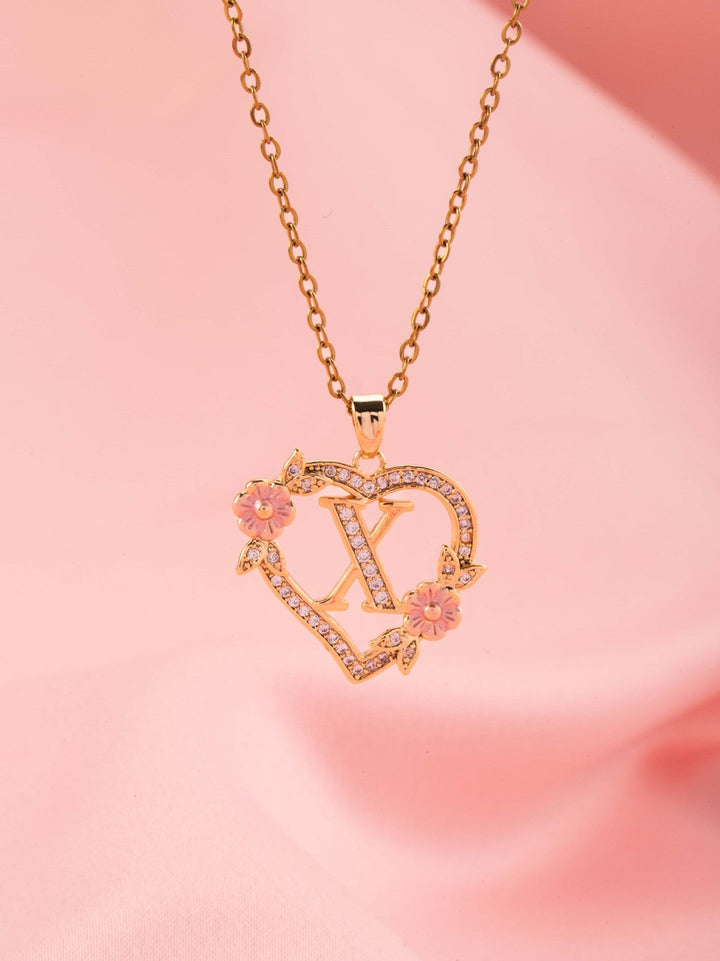 Initial Charm Necklace | Gold