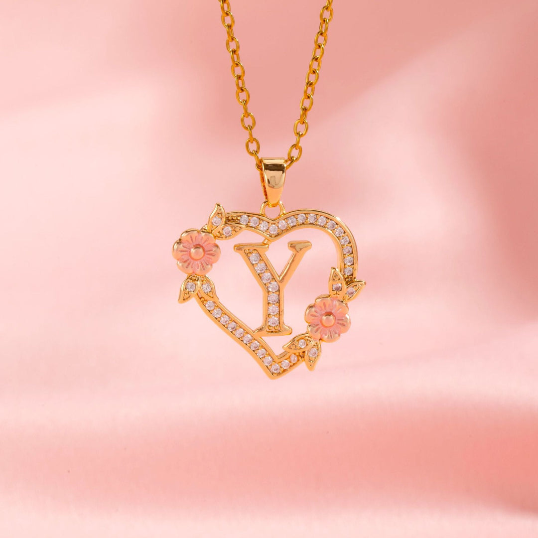 Initial Charm Necklace | Gold