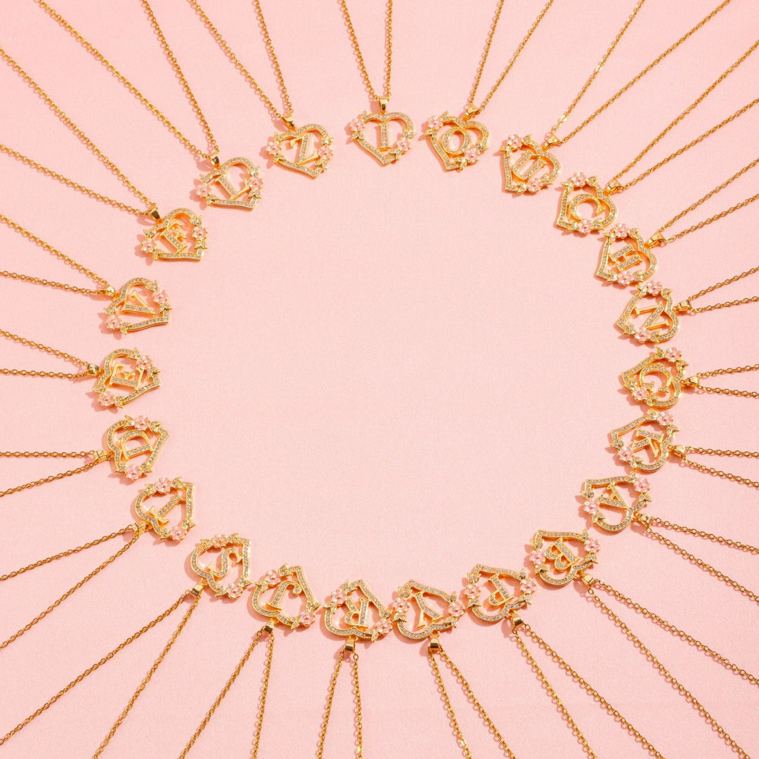 Initial Charm Necklace | Gold