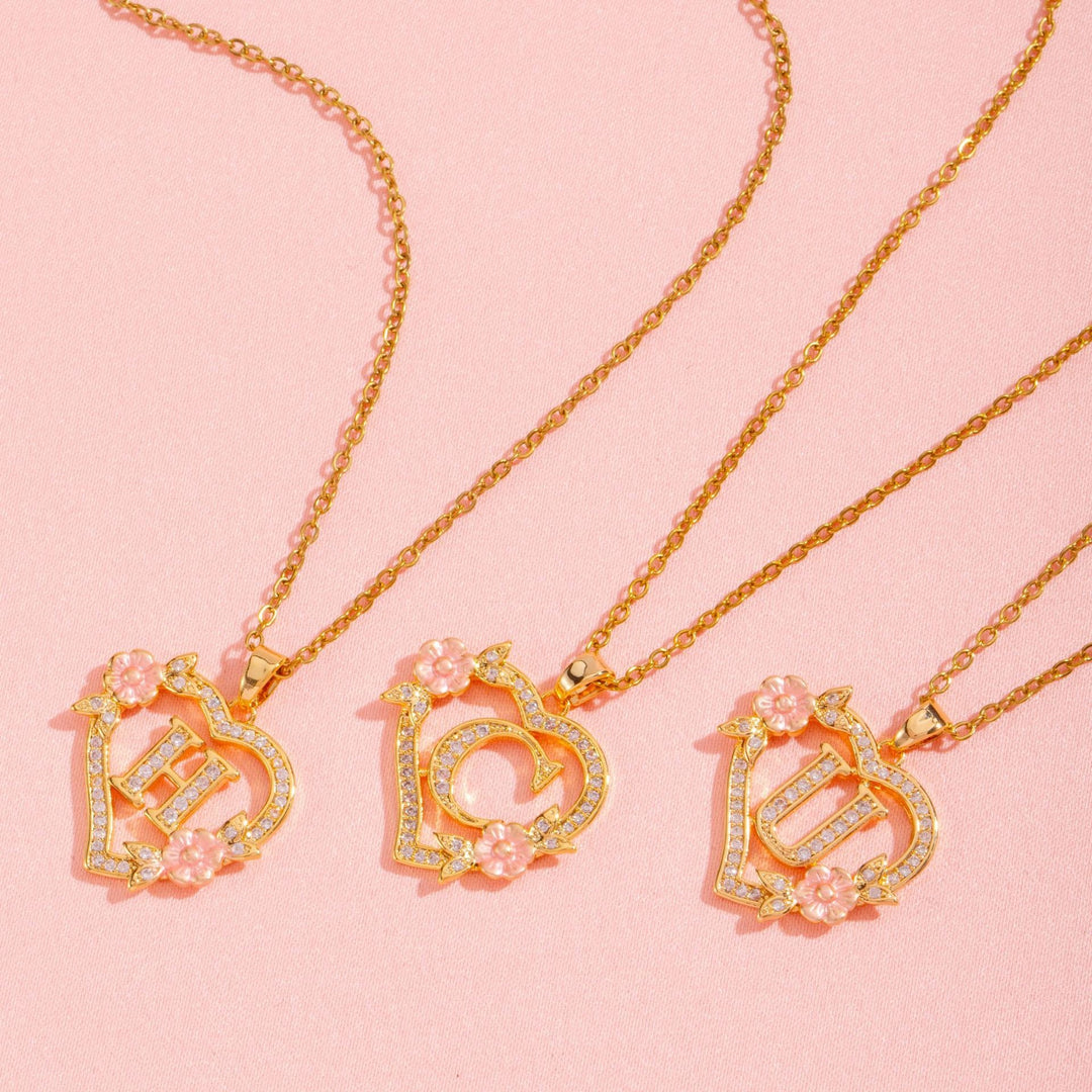 Initial Charm Necklace | Gold