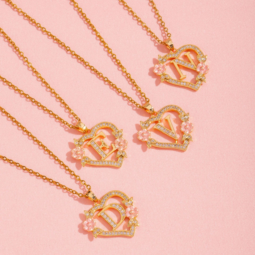 Initial Charm Necklace | Gold