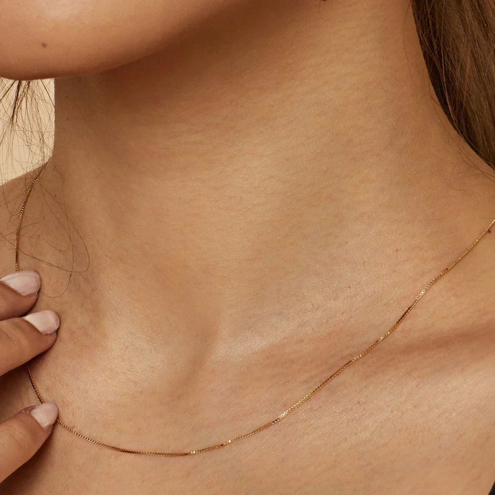 Cuban link necklace | White gold