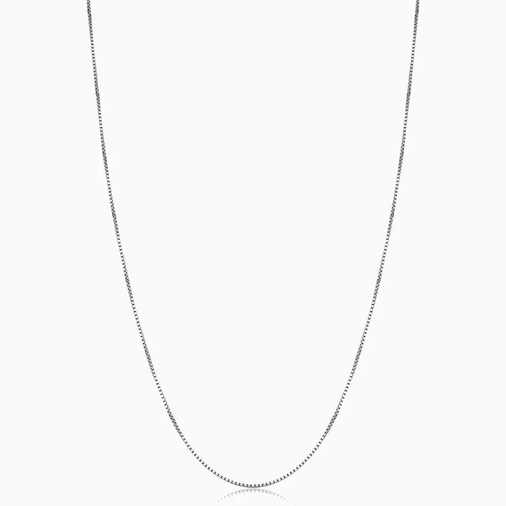 Cuban link necklace | White gold