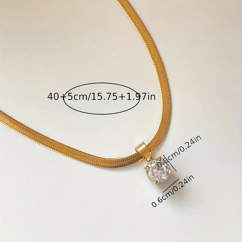 Elegant diamond pendant necklace | Gold