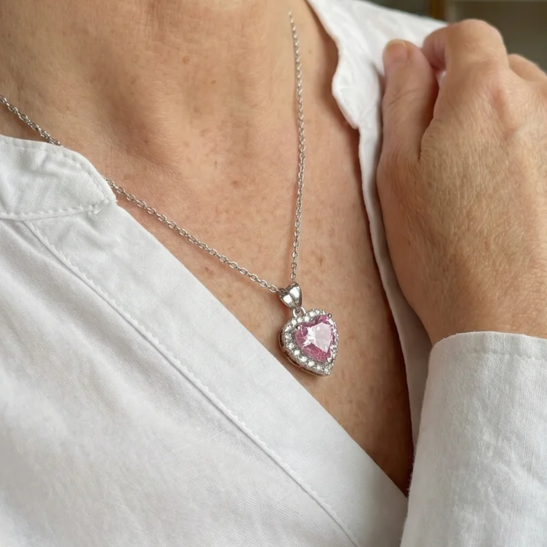 Radiance Heart Necklace | White Gold