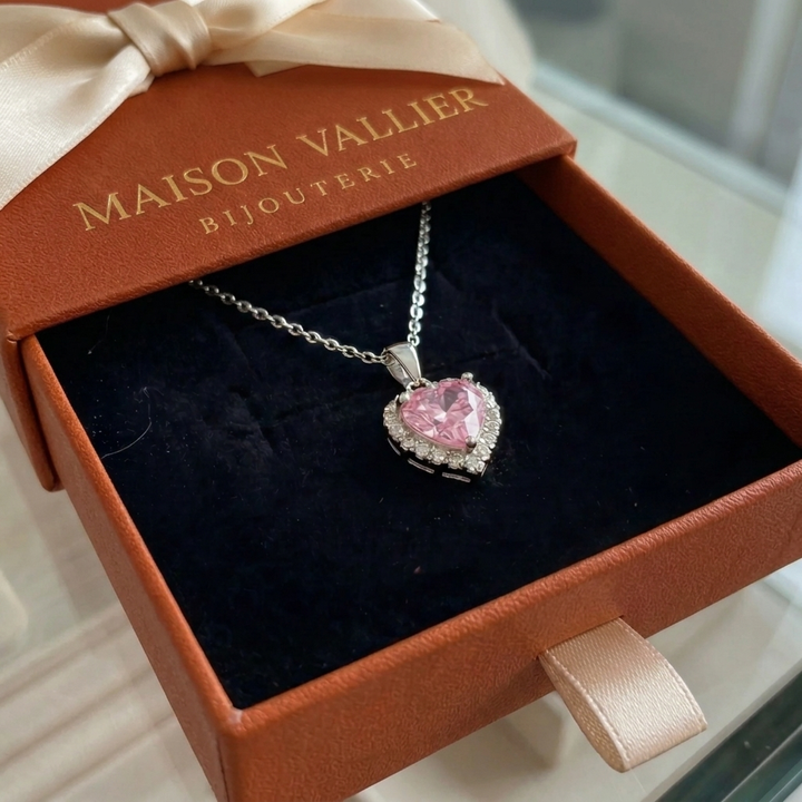 Radiance Heart Necklace | White Gold