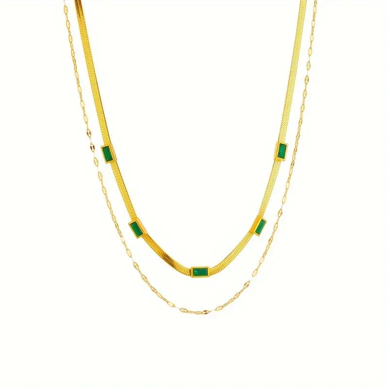 Sorella Double Layer Retro Necklace | Gold