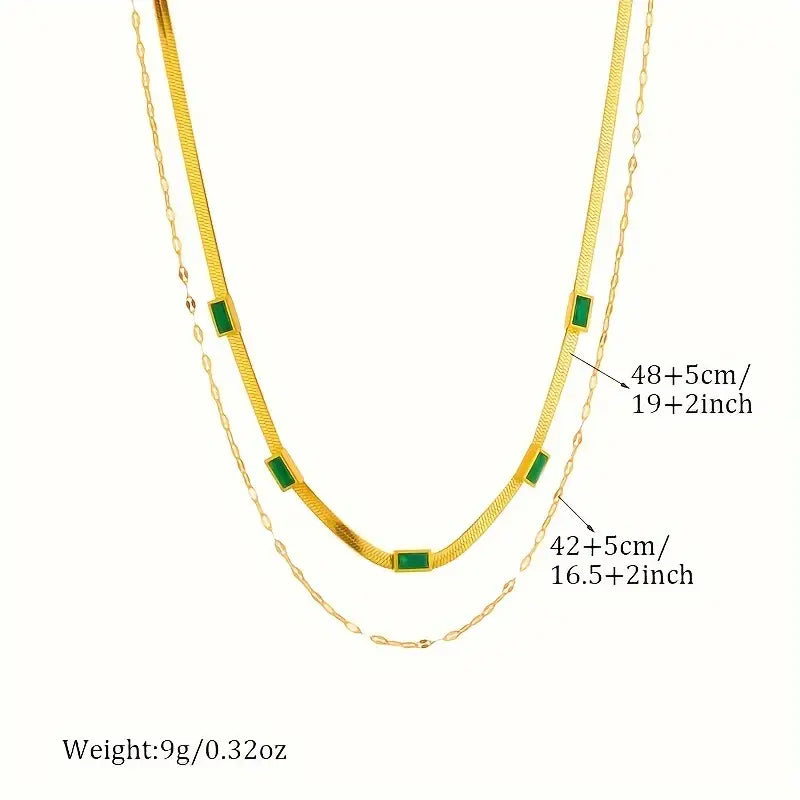 Sorella Double Layer Retro Necklace | Gold
