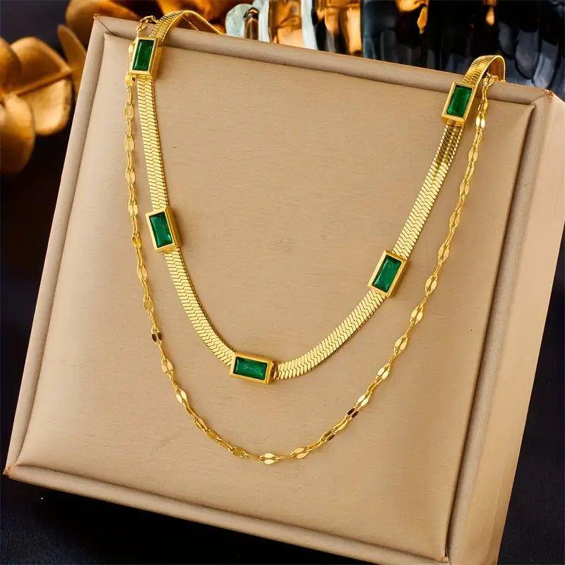 Sorella Double Layer Retro Necklace | Gold