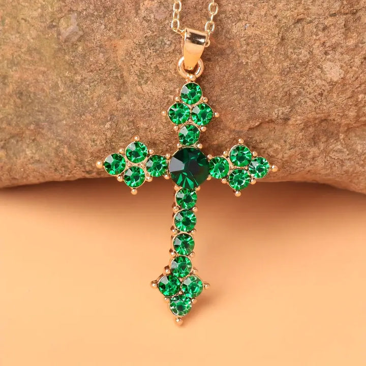 Veridienne Heart Cross Necklace | Gold