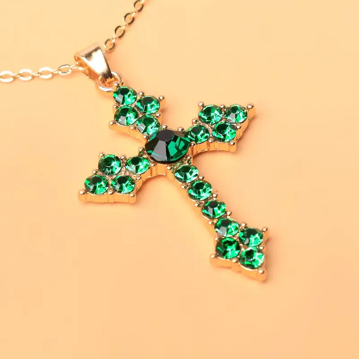 Veridienne Heart Cross Necklace | Gold