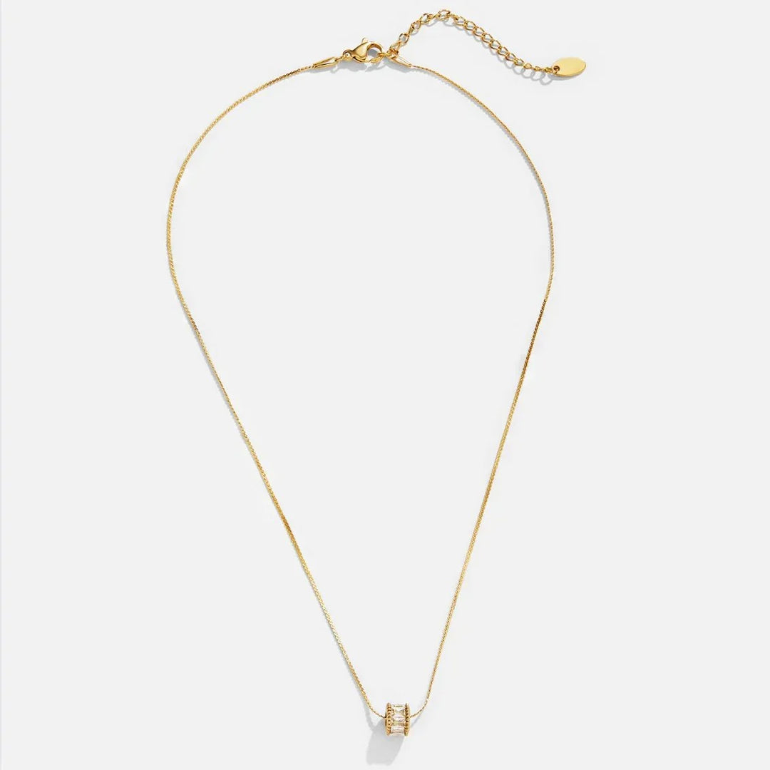 Polished Barrel Necklace Élina | Gold